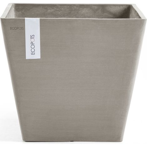 VASO QUADRATO ROTTERDAM TORTORA 30X30XH26,5CM (1/4)