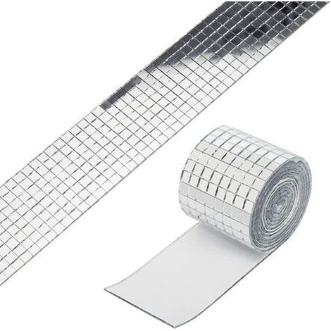 Mosaic Miroir Auto-Adhésif - Carreaux Miroir Verre 5x5 mm - Décoration DIY Murale et Artisanale - 1464 Pièces (1/5)