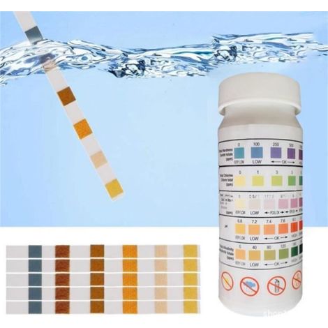 Bandelette de test de qualit de leau 5 en 1 - VVIKIZY - 50 tests - pH Chlore Alcalinit Duret USTENSILES DE MESURE (1/4)