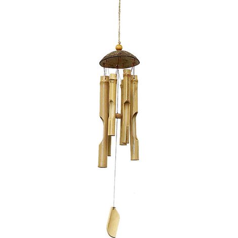Carillons de vent Triomphe, marron, carillons d'ours de bambou (grand, coquille de noix de coco) (1/5)