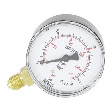 Einzel-Manometer D. 63mm f. Acetylen Anschluss R1/4 Zoll