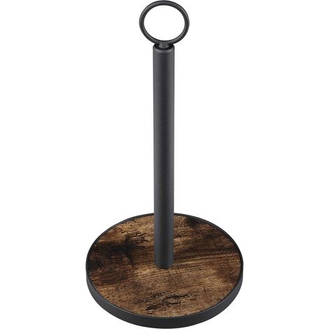 Porte-rouleau Sopaline avec base en bois robuste, support stable pour rouleau de papier essuie-tout sur le plan de travail, (1/5)