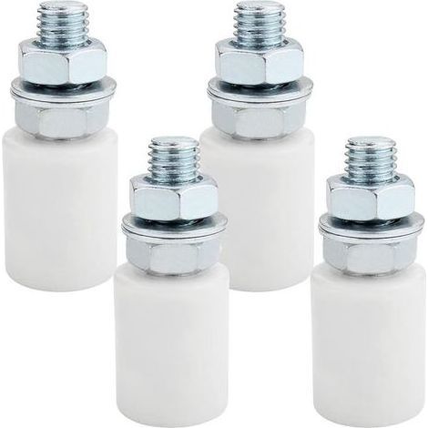 Roulette Portail Coulissant 4 pcs, Guide Portail Coulissant, Galet Porte Coulissante Nylon 30x40, Kit Portail Coulissant sans Bruit pour Portail/Porte