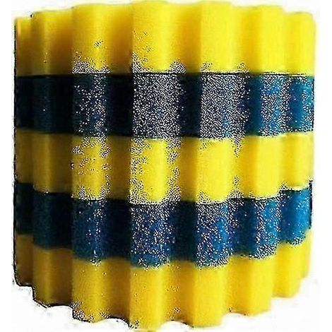 Kit d'éponges filtrantes à double densité pour bassin - Éponges de rechange biologiques, contenant 3 éponges fines jaunes et 2 éponges grossières bleues, adaptées aux systèmes de filtration pour bassi (1/5)