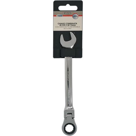 Chiave Combinata in CR-V da 13 mm con Occhiello da 13 Orientabile