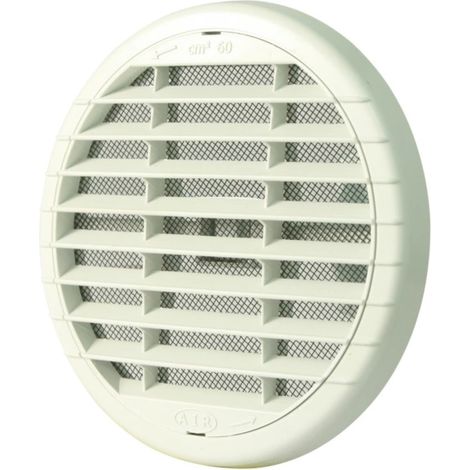 griglia di ventilazione diametro 135 bianco per foro 80 - 125 mm