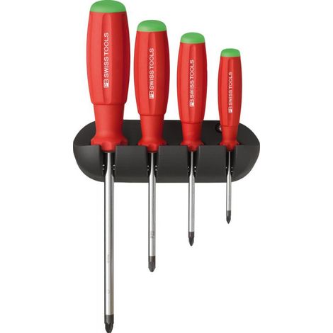 Set di cacciaviti 4 unità PZ im staffa a parete SwissGrip PB Swiss Tools