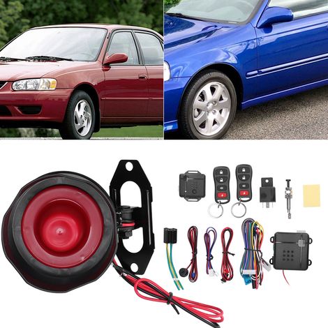 Einweg-Autoalarmanlage, Diebstahlsicherung, Hupe LB-100/L246 (Fernbedienung mit eingebauter Batterie) (Rahmen inklusive) (1/5)