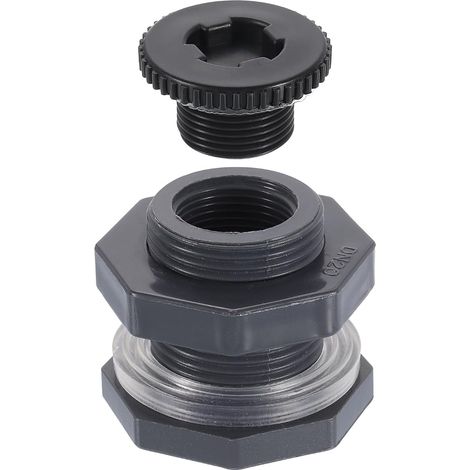 Raccord De Traverse avec Bouchon pour Réservoirs Aquariums Gris (1/5)