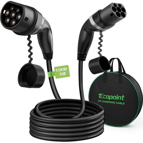 11-5-STR Type 2 Electric Vehicle Charging Cable 11KW Portable 3 Phase 16A Mennekes Mode 3 Charging Cable for EV and PHEV (Straight Cable 5m) (1/5)