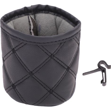 Sac rangement pour grille aération voiture, organisateur multifonctionnel cuir PU, poche tableau bord automobile (1/5)