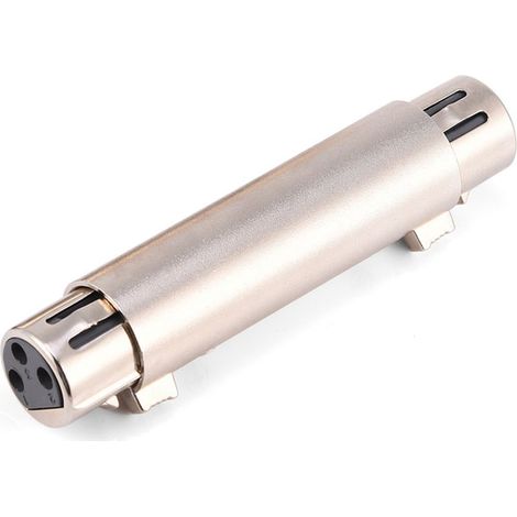 2 Pièces Connecteur XLR Femelle à Femelle 3 Broches pour Microphone Audio (1/5)