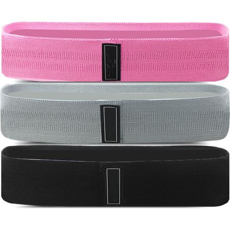 Bandas Elásticas Antideslizantes De Tela - Para Entrenamiento De Caderas Y Muslos - Yoga Pilates Squat - 3 Niveles De Resistencia - 1 Unidad (1/5)