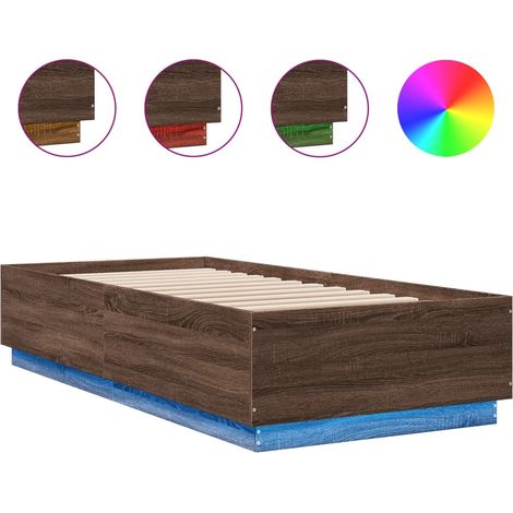 Maison Exclusive - Estructura de cama con luces LED madera roble (1/5)