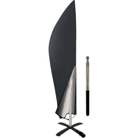 Housse Parasol Déporté en Tissu Oxford 210D imperméable avec Fermeture éclair - 265CM(507040CM) - Noir (1/5)