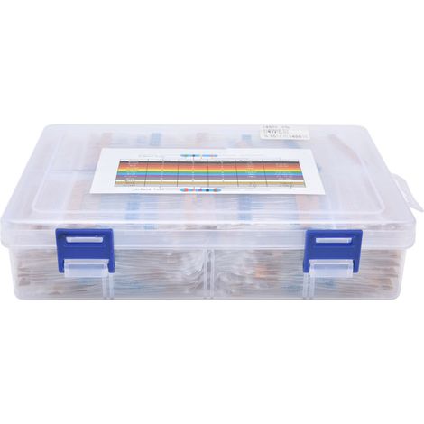 Kit 1450 résistances à film métallique, 145 valeurs 11MΩ 1/4W pour bricolage et expériences (1/5)