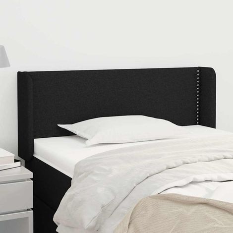 vidaXL Cabecero de tela negro 83x16x78/88 cm (1/5)
