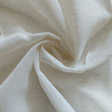Voilage Lin pour Porte fenêtre 90x200 cm Linen Naturel (1/3)