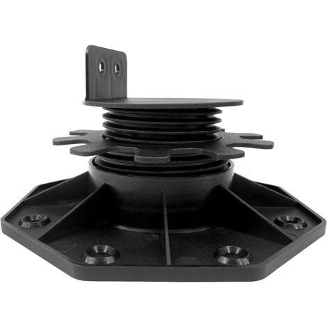 royaluxe -20 pieces PLOT RÉGLABLE DE 30 À 58 MM POUR TERRASSE BOIS ET COMPOSITE - Coloris - Noir, Surface couverte en m²