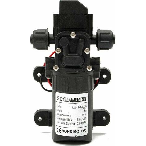 12V 70W DC Pompe à Eau Diaphragme Haute Pression Membrane Amorcage 6L/Min Bateau NF,