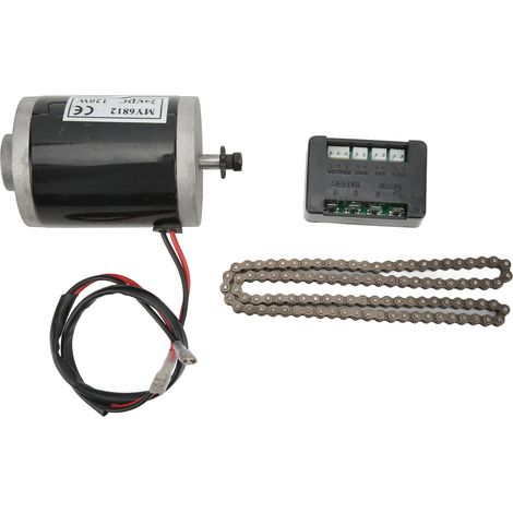 Moteur DC 24V 120W MY6812 à chaîne dentée haute vitesse, 98 maillons chaîne 25H, contrôleur, kit moteur à balais petit (1/5)