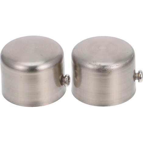 Lot de 2 embouts de tringle à rideaux décoratifs en métal pour tringle à rideaux de 28 mm pour montage et retrait faciles pour la décoration de la maison et d'hôtel (1/5)