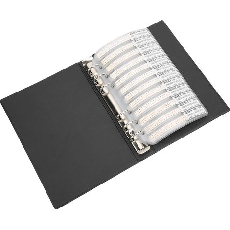Livre D'échantillons de Condensateurs 0402, Kit de Condensateurs Exquis à 80 Valeurs pour les Professionnels de L'électronique, Noir (1/5)