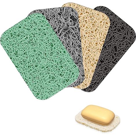 Porte-savon Bio Avec Éponge Luffa - Couvre-savon Pour Douche, Salle de Bains, Cuisine - Prolonge la Vie du Savon (1/4)