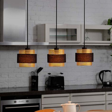[GEBRAUCHT] B-Ware Osram Hängeleuchte Pendelleuchte Decor Hornet Schwarz Gold Wohnzimmer Lampe (1/2)