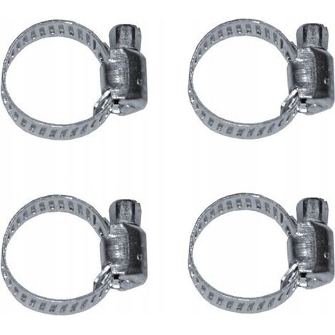 Abrazaderas de acero ajustables para mangueras de 11-19 mm (4 unidades)