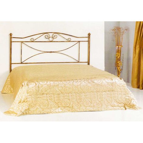 Testata Letto francese in Ferro Battuto Katya Colori Ferro: Azzurro - Shabby Chic