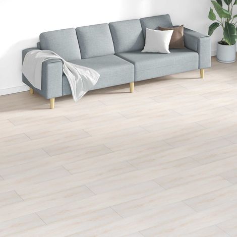 Bodenplanken 18 pcs Weiß 5,26 m² PVC