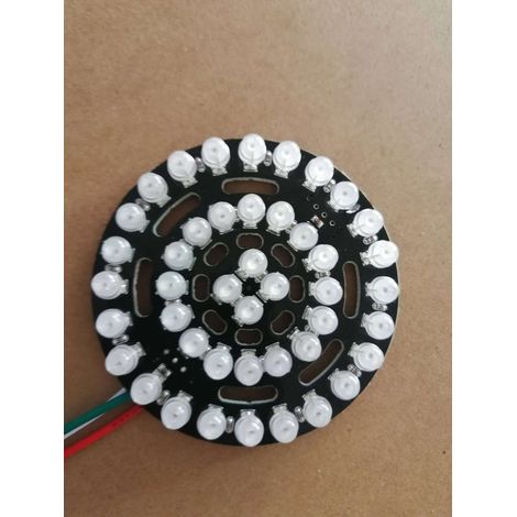 WS2811 Perle LED circulaire F5 en forme de chapeau de paille, 44 LED, 5V, anneau de lunettes.