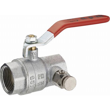 Kugelhahn 1/4 Drehung doppelt weiblich mit Entleerung F1/2' (15x21) NOYON & THIEBAULT - 1207-I15ET
