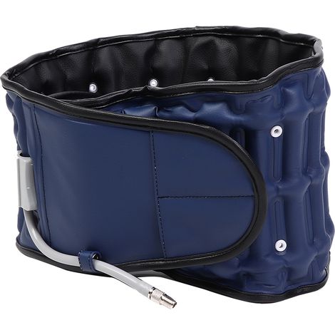Ceinture de traction lombaire gonflable, respirante, avec support et protection pour la colonne vertébrale, bleue, taille moyenne.