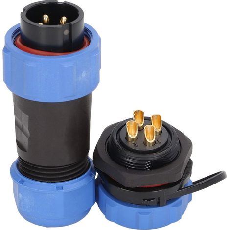 Wasserdichter Luftfahrtstecker, männlicher Stecker, weiblicher ABS-Stecker, 4-polige Stromversorgungsöffnung (1/5)
