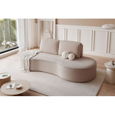 Sofa Designersofa ARLET 3-Sitzer in Stoff Riviera Beige (1/5)