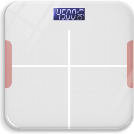 (Modèle blanc avec batterie de téléphone compatible) Balance connectée pour la perte de poids (1/5)