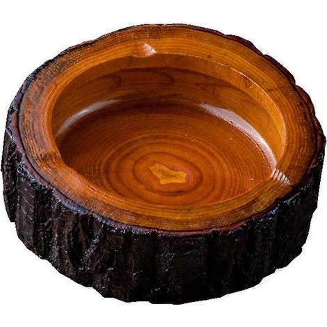 Cendrier rond en forme de bûche de 13 cm (5,3 po) environ, pour l'extérieur et l'intérieur (1/5)
