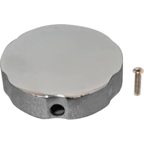 Bouchon trop-plein, 74 mm, zinc, rotatif, pour salle de bain (1/5)