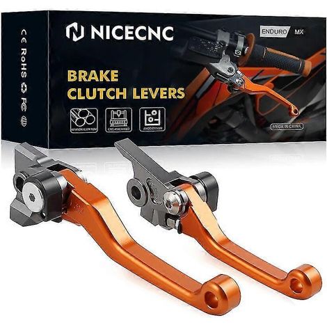 Nicecnc Motocross Pivot Bremskupplungshebel für Ktm 250 300 350 400 450 500 Exc Excf Sx Sxf Xc Xcf Xcw 2014–2022 Husaberg Gasgas – Orange (1/5)