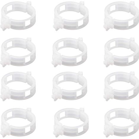 Lot de 100 clips de fixation pour plantes en plastique blanc réutilisables pour petits légumes, tomates et plants de vigne (1/5)