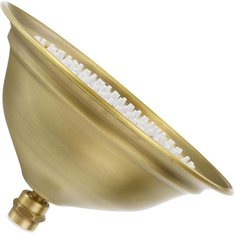 Pommeau Plafond Rétro 8 Pouces en Acier Inoxydable  Marron, Usage Salle de Bain Maison, Résistance à Rouille, Débit Faible et Pression Réduite (1/5)