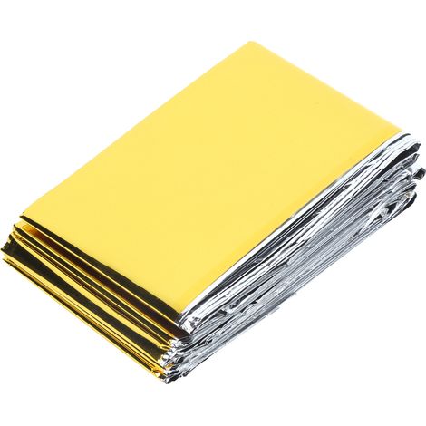 Couverture de survie thermique réfléchissante 160x210cm pour le camping et la tente d'urgence (1/5)