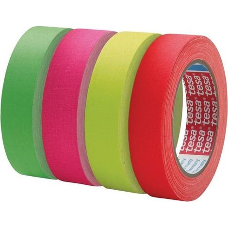tesa 04671-00056-10 Nastro in tessuto tesaband® 4671 Verde Neon (L x L) 25 m x 25 mm 1 pz.