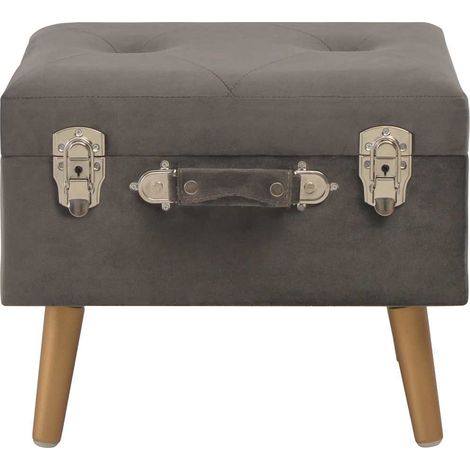 Maison Exclusive - Hocker mit Stauraum 40 cm Grau Samt (1/5)