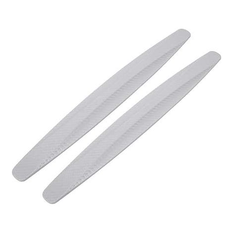 Paquete de 4 tiras adhesivas universales de goma anticolisión para parachoques de coche - Blancas (1/4)