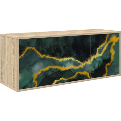 Wall-mounted TV Cabinet WIJHE 102 x 33 x 40 cm Sonoma Oak vidaXL (1/5)