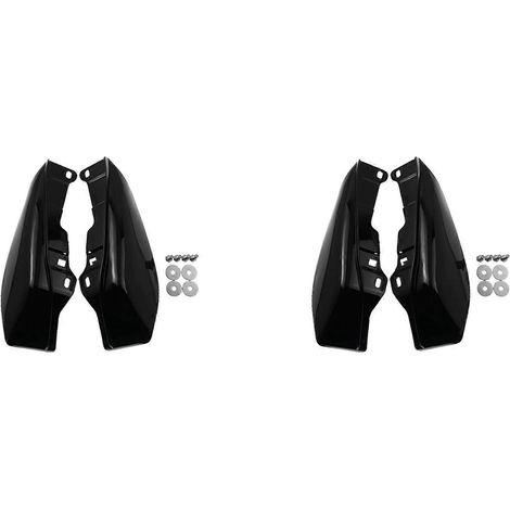2 déflecteurs d'air/pare-chaleur noirs brillants pour cadre central Harley Touring Electra Glide Street Road Glide 2009-2016 (1/5)