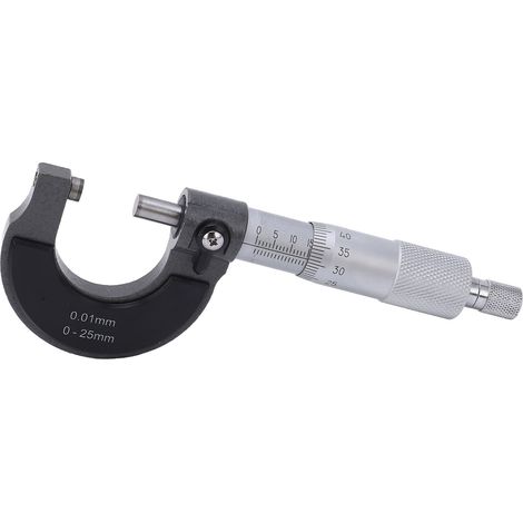 Micromètre portable en alliage stable pour mesures précises de surface, calibre d'épaisseur 0-25/0,01 mm (1/5)